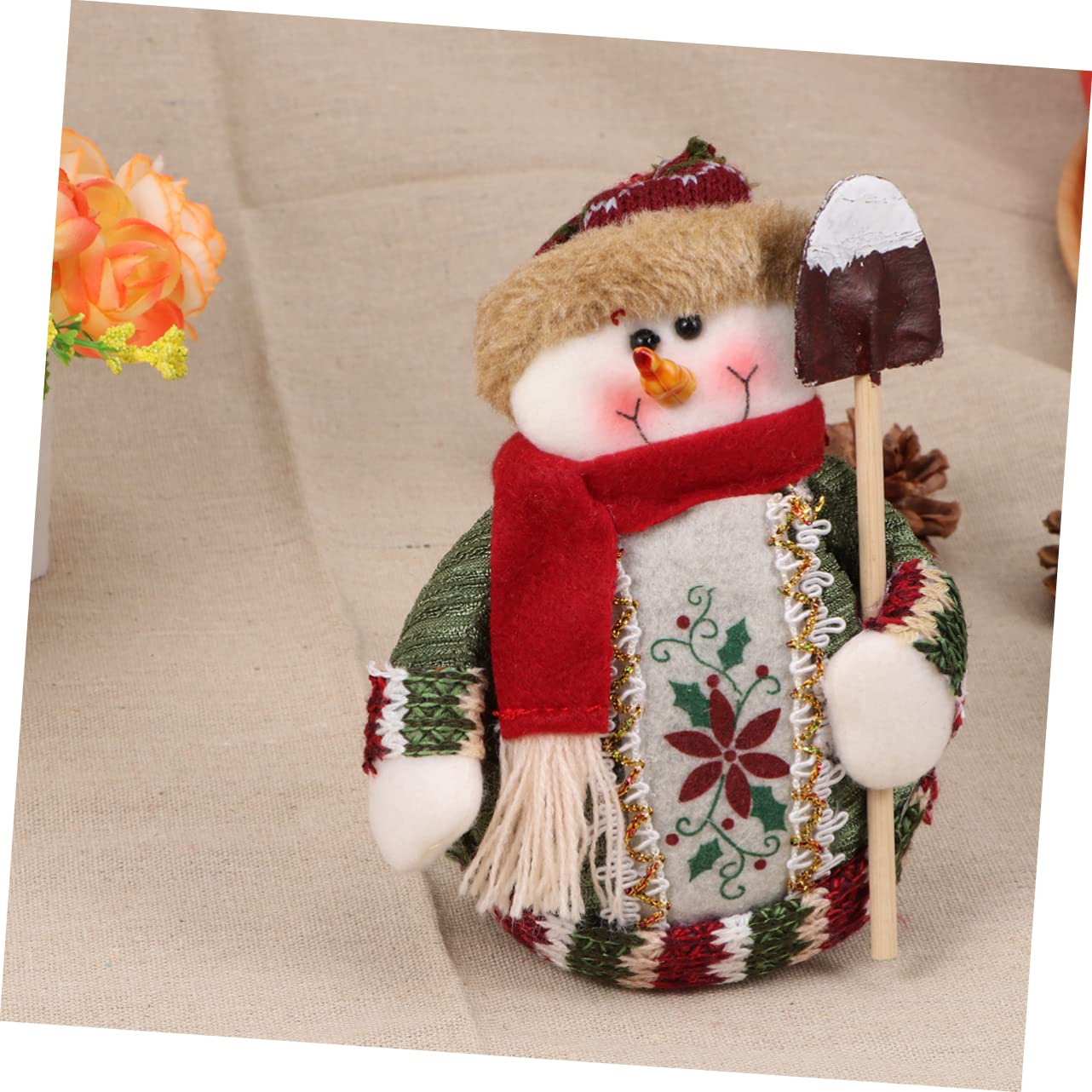 Abaodam 3 Lindas Muñecas Navideñas De Franela Alces Papá Noel Y Renos Decoraciones para Fiestas En Casa Y Oficina.
