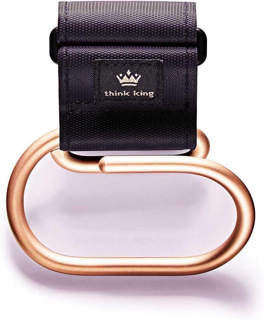 Think King Jumbo Swirly Hook for Stroller, Wheelchair, Rollator, Walker, Car, Boat, Gold/Black