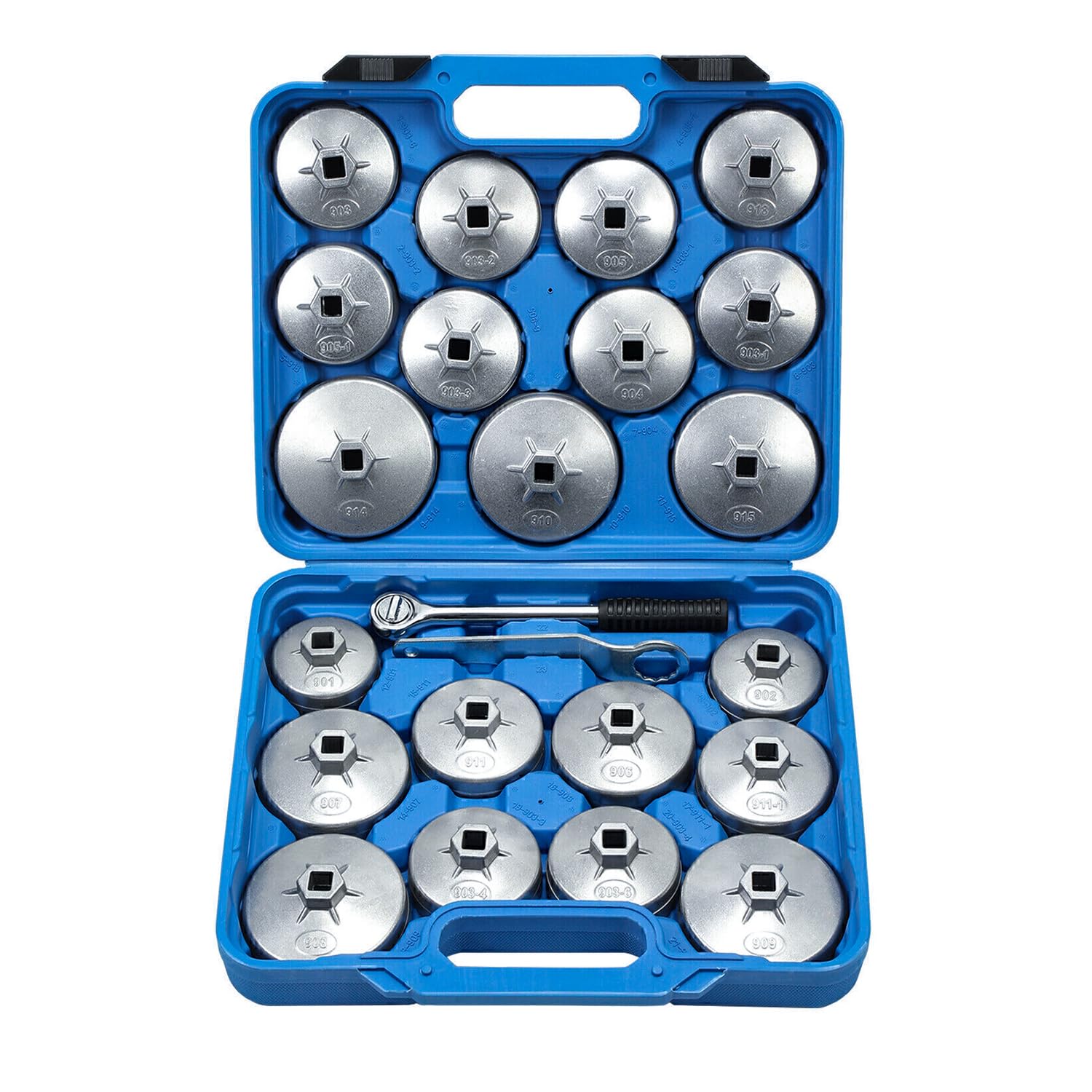 GEARMONSTER Set di 23 tappi per filtro dell'olio in alluminio, strumenti speciali per la sostituzione dell'olio, strumenti universali per il filtro dell'olio, set di attrezzi per la rimozione di tappi