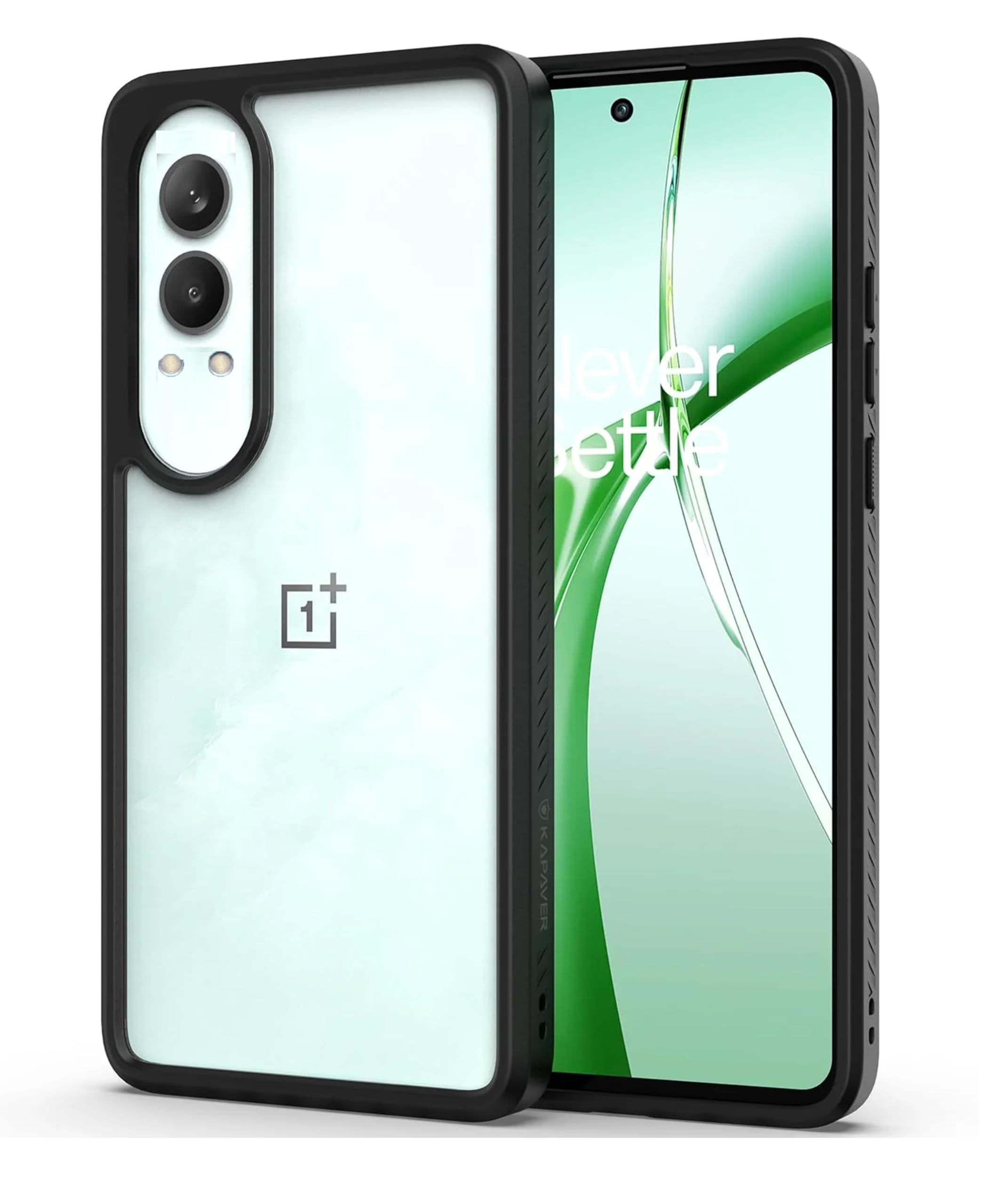 FabeKee Shockproof Tough Hybrid Armor Back Cover Case Compatible with OnePlus Nord CE4 Lite 5G (Clear PC + Black TPU Bumper) (B0D846YK5X) Amazon Price History, Amazon Price Tracker