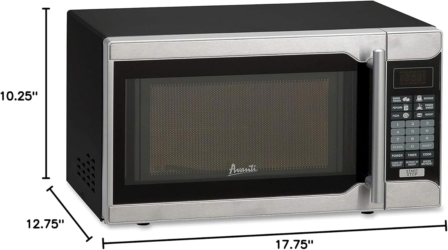 Avanti MO7103SST Microwave Oven Dimensions