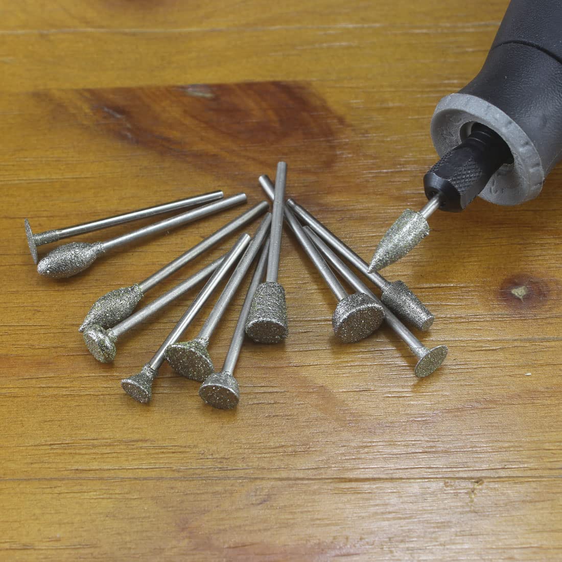 3mm Shank Diamond Grinding Burr Needle Point Rotary Tool Bit for Glass 3mm Shank Diamond Grinding Burr Needle Point Rotary Tool Bit for Glass
