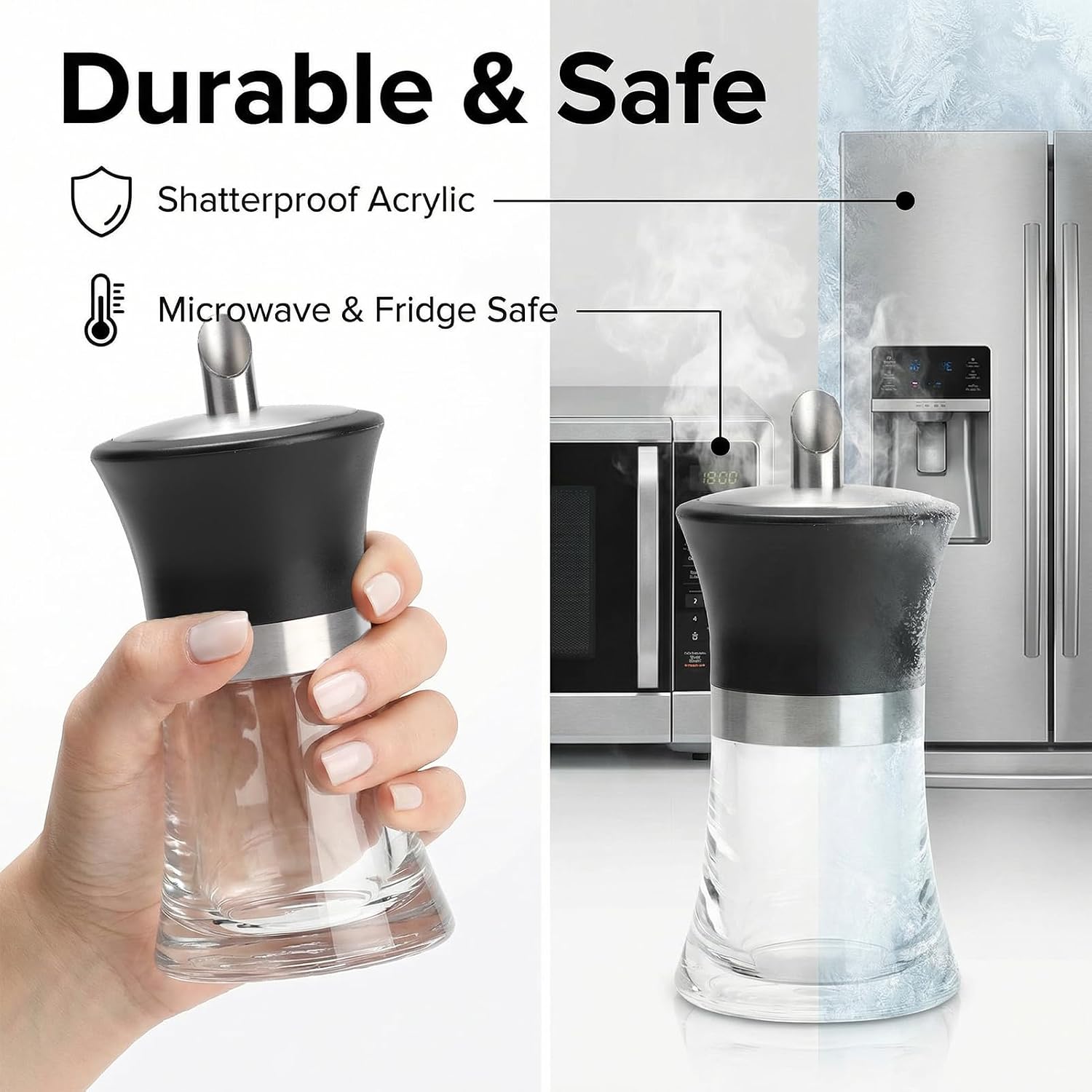 Milltrip Sugar Dispenser Shaker, Household Acrylic Sugar Jar Dispenser