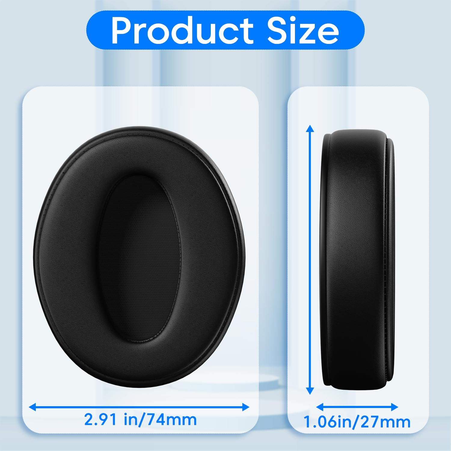 Sounce Replacement Ear Pads Cushions Compatible with Sennheiser HD 4.50BT, HD 4.50BTNC, HD 4.50SE, HD 4.40BT, HD 4.30G, HD 458BT, HD 450BT, HD 400S, HD 350BT, HD 4.20S Over (1 Pair) — Amazon image 4