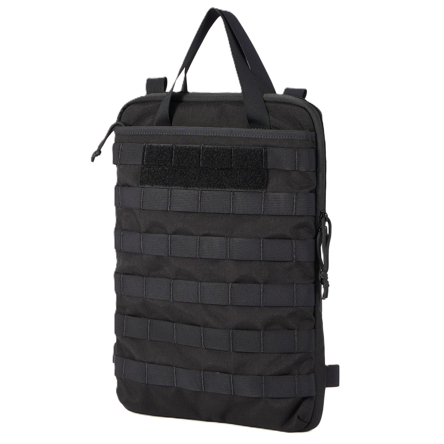 Taktische MOLLE-Laptophülle, wasserabweisend, schlank, 38,1 cm (15 Zoll) Tech-Organizer mit anpassbarem Stauraum für Laptop und Zubehör, Schwarz, Modern