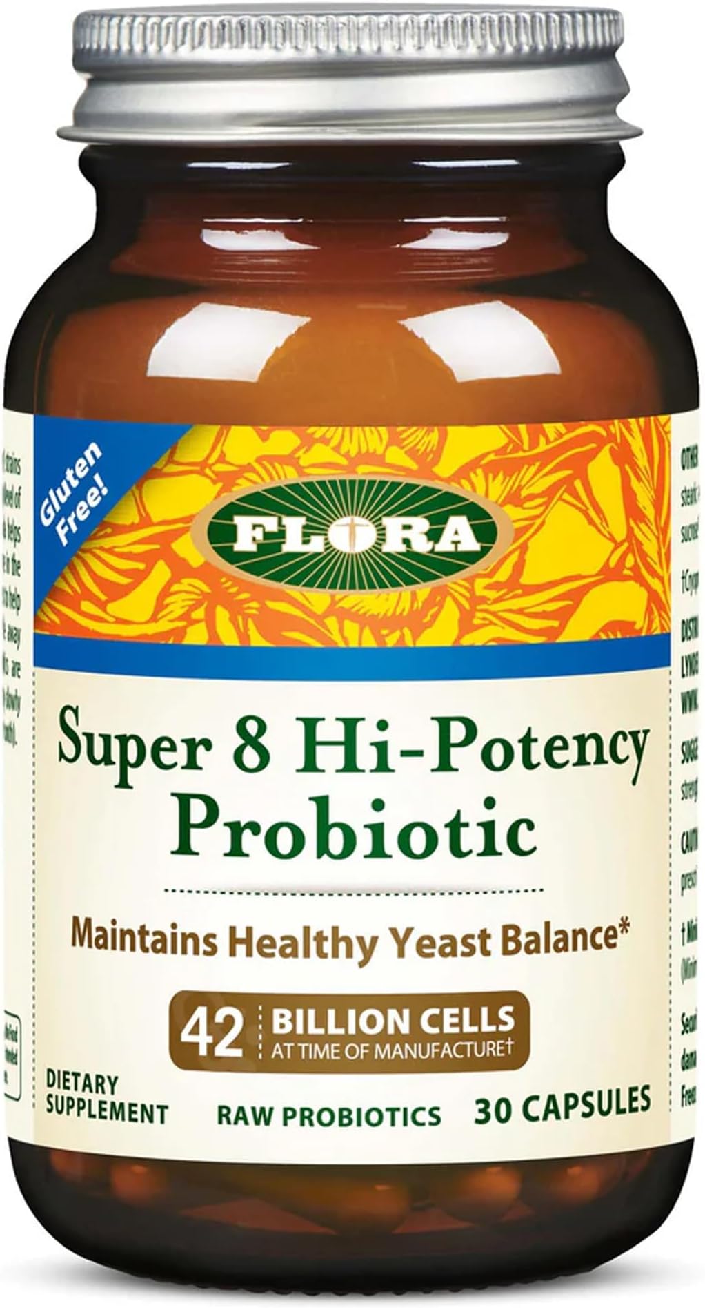 FloraHealth Super 8 Hi-Potency Probiotic, 42 Billion CFU, 30 Veg Caps
