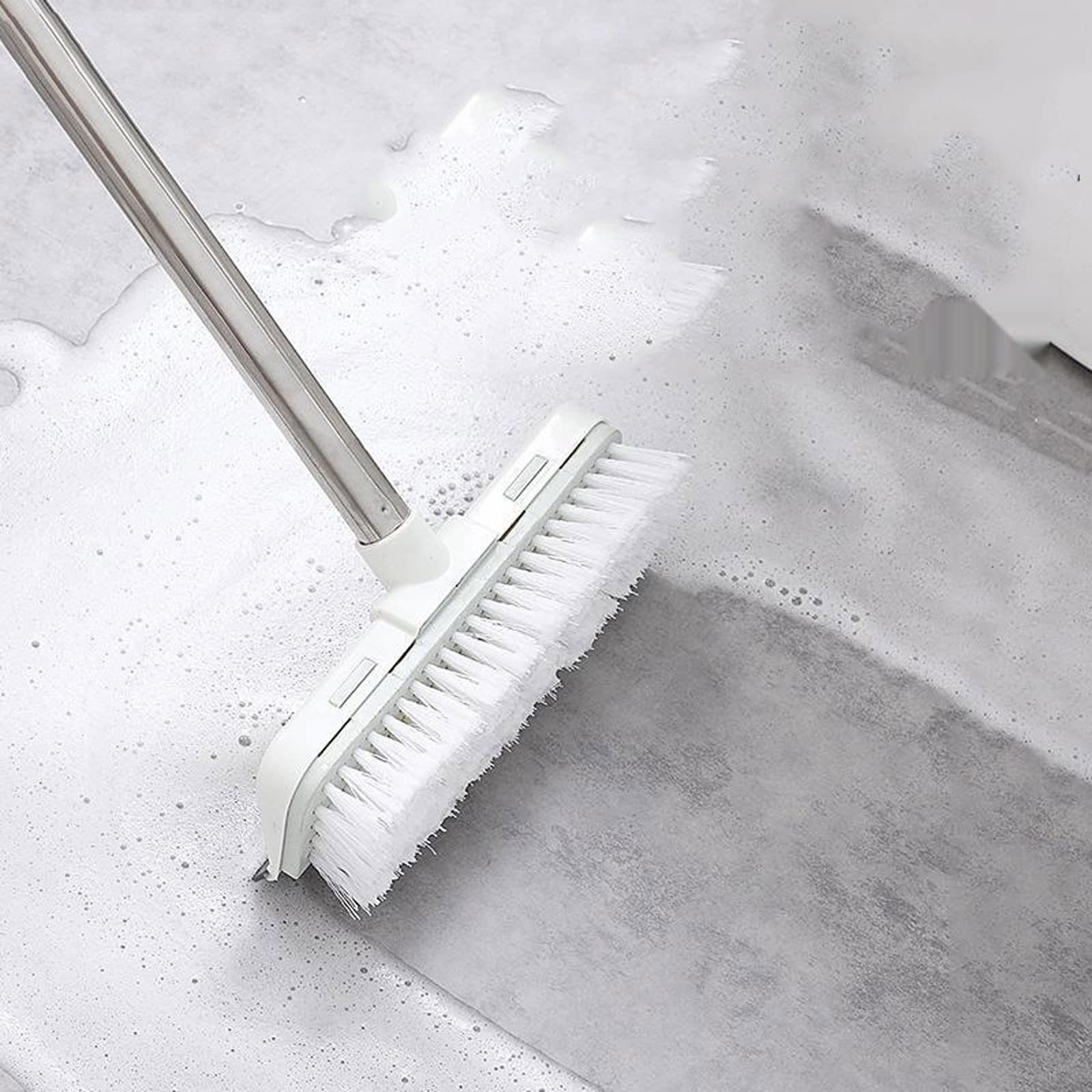 Fregonas para limpiar pisos Fregona Limpiador de pisos Fregadora Baño Mango largo Cepillo de limpieza de azulejos La familia del cabello es adecuada para la escuela en casa.La belleza viene To pursue