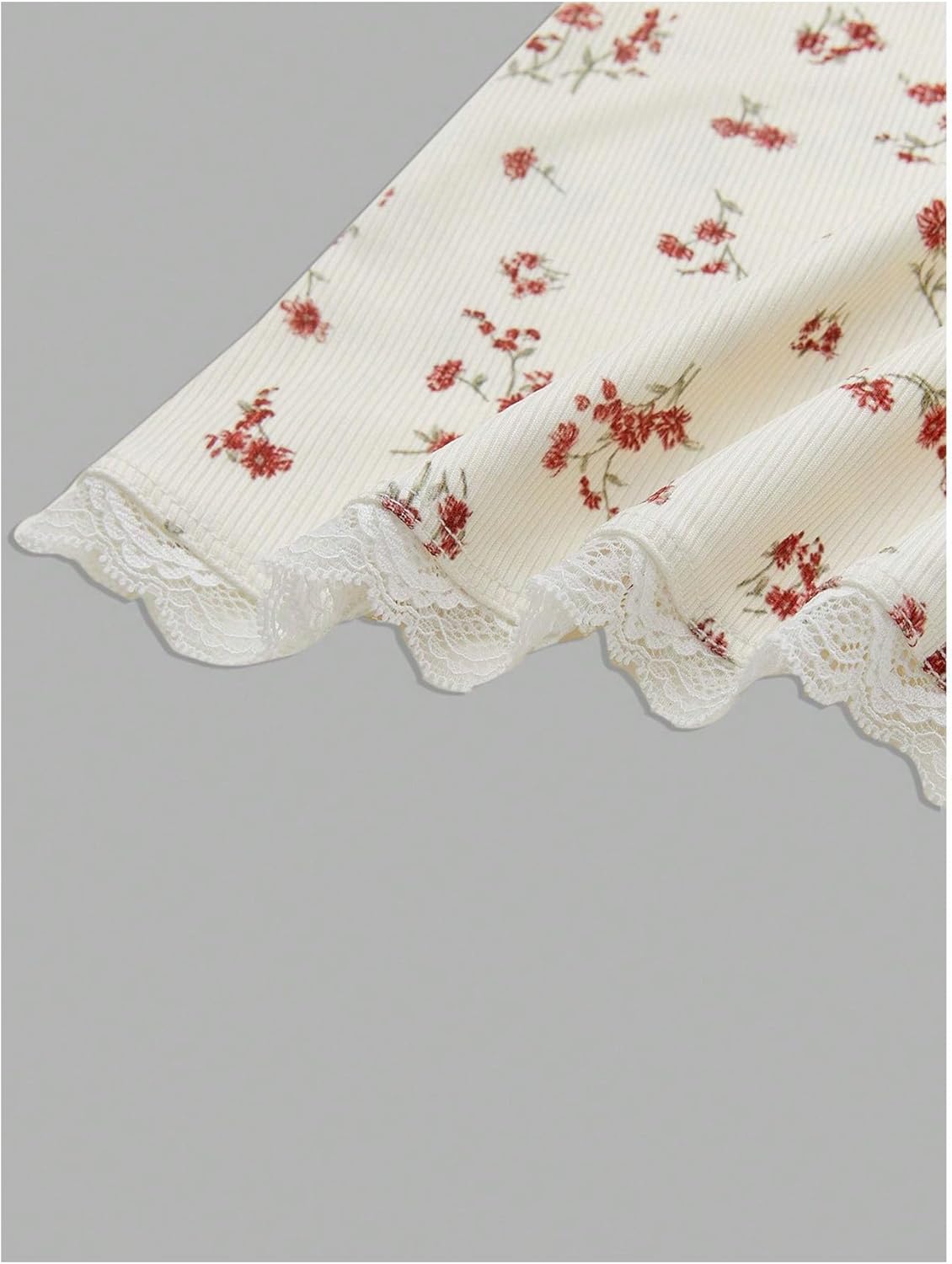 SOLY HUX Women's Y2k Floral Print Camisole Fairy Cute Lace Trim Cami Top Coquette Summer Vest Tops - Image 4