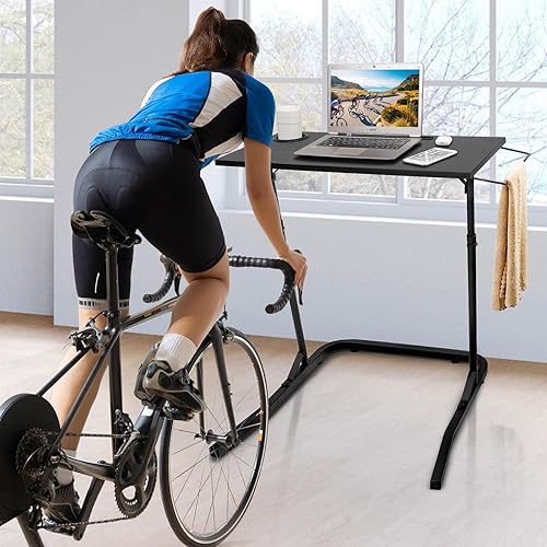 Miniatura 3 de Ikkle Escritorio ajustable para entrenamiento de bicicleta, estación de trabajo para caminadora, ciclismo, mesa de entrenamiento de ciclismo para
