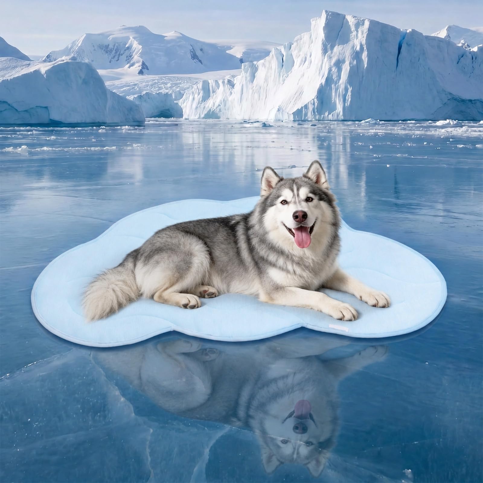 BECEMURU Dog Cooling Mat, Thickened Cooling Pad Blanket for Crate, Kennel, Bed, Sofa - Machine Washable, Durable, Non-Gel - Keep Your Pet Cool and Comfortable (Cloud-XL(140 * 94 * 2CM))