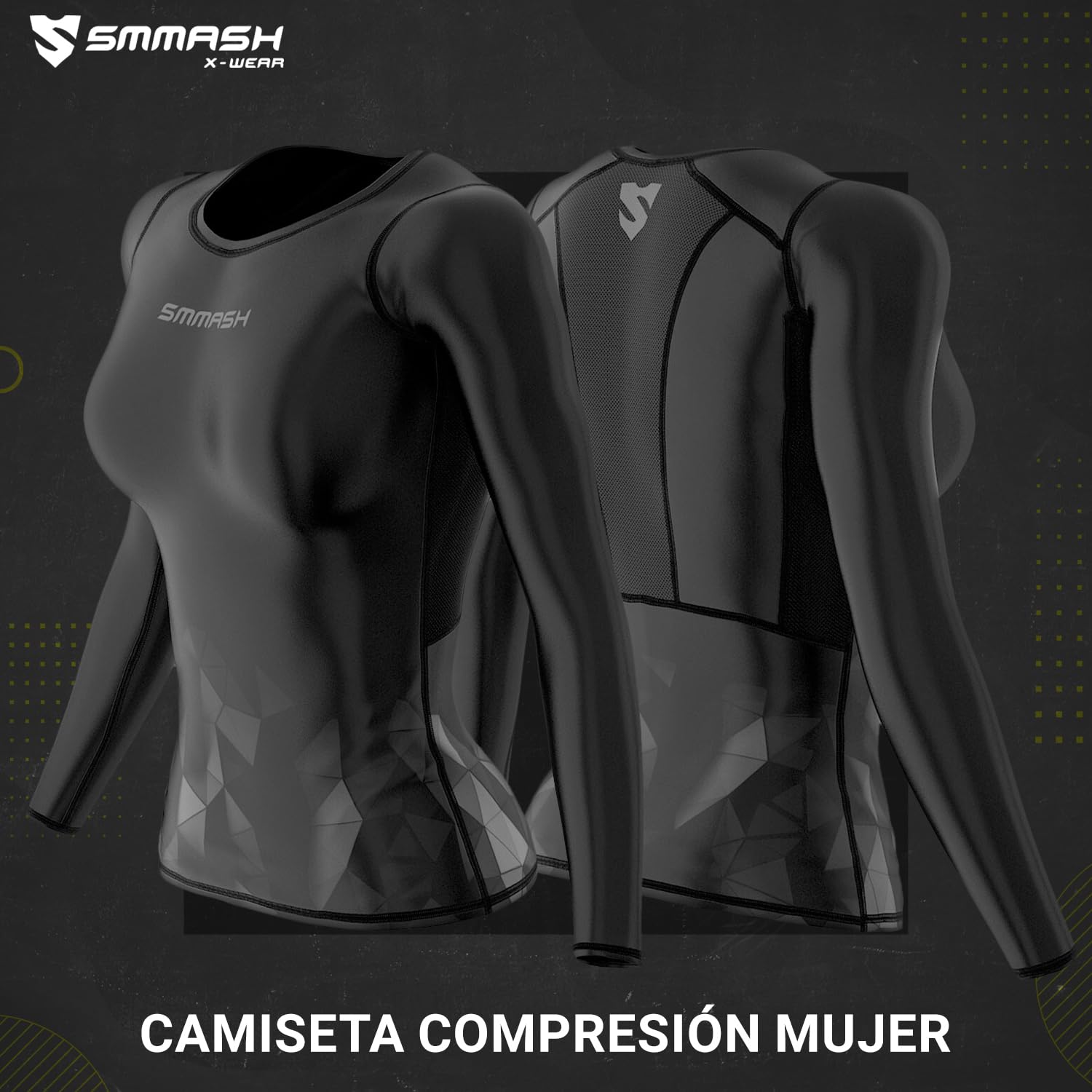 SMMASH Pride Womens Long Sleeve Compression Tops, Breathable and Light, Functional Thermal Shirt for Crossfit, Fitness, Yoga, Gym, Running, Sport Long Sleeved, Antibacterial Material… — view 2