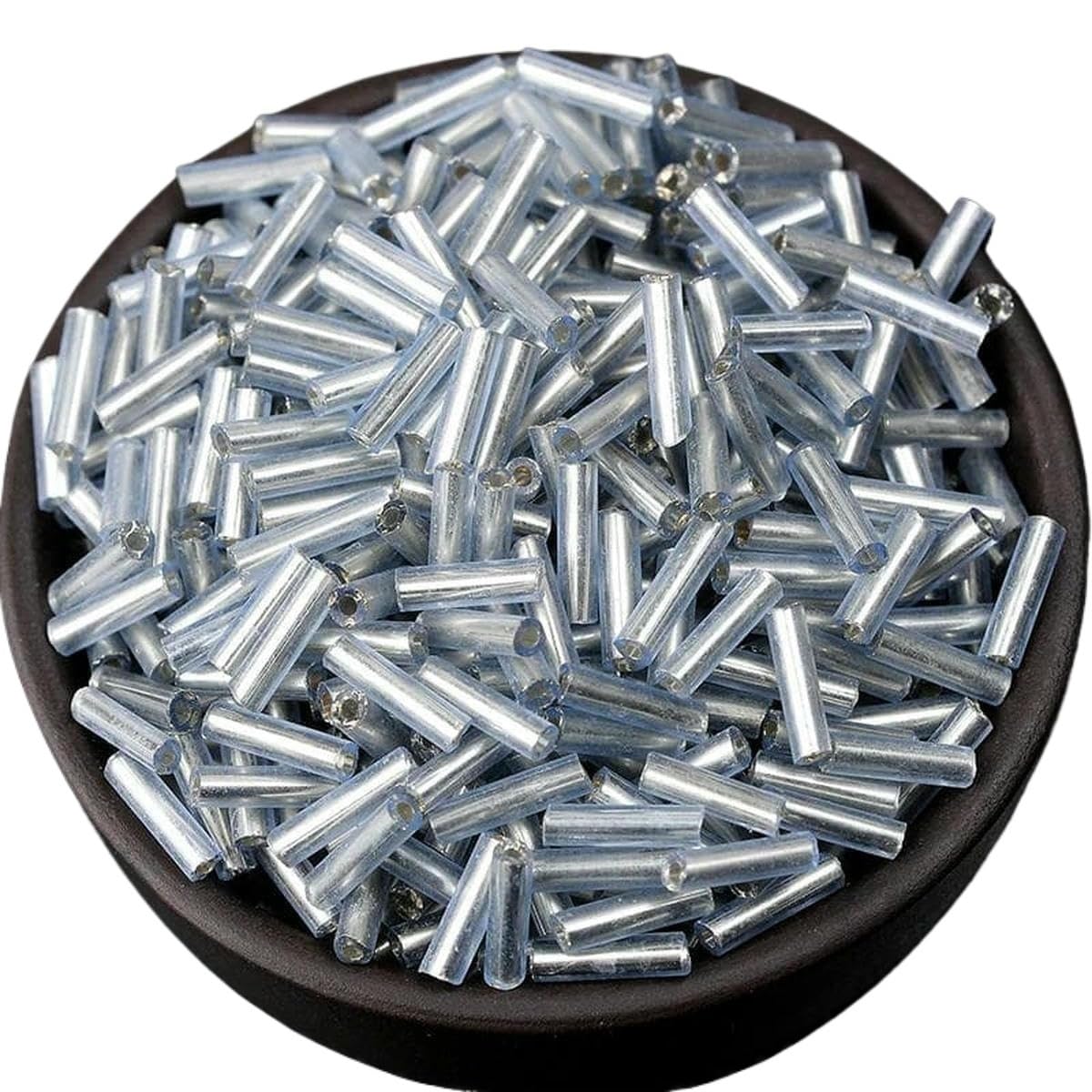 Kit de fabricación de pulseras, cuentas de cristal, cuentas de tubo de corneta, 20 g (4,5 mm y 6 mm), cuentas sueltas para joyas y adornos de costura