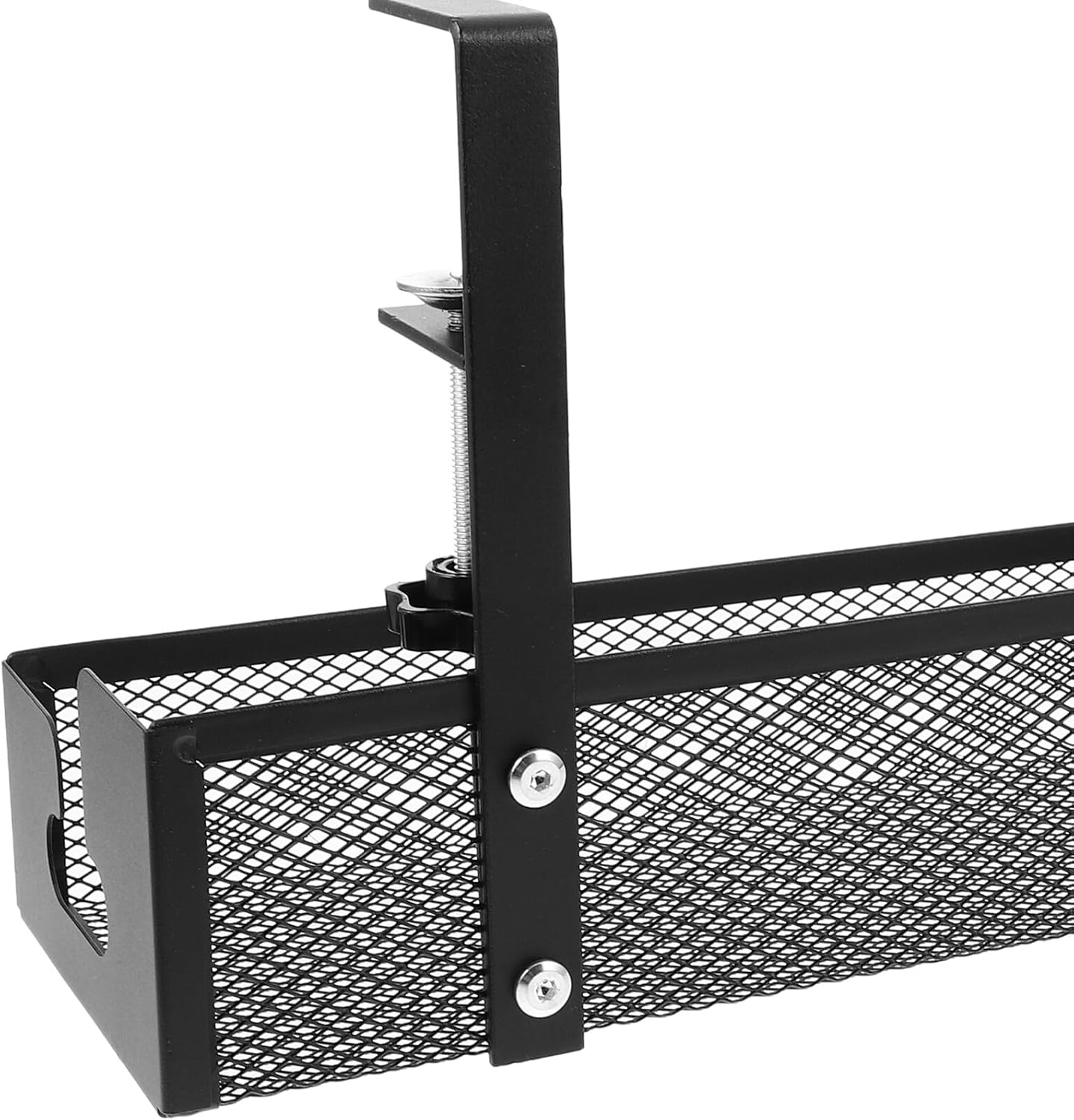 Gadpiparty Desk Cable Management Tray Wire Desk Organizer Large 40cm Black Mesh Cord Organizer Basket for Office and PC Accessories