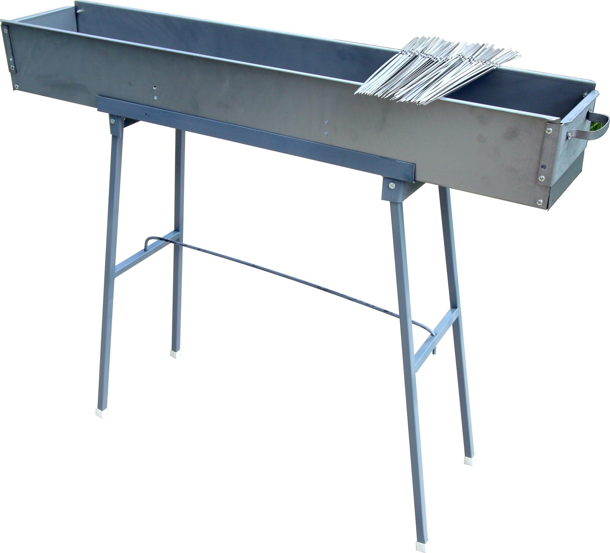 40-inch Kebab Grill with Folding Stand and 50 Skewers Set