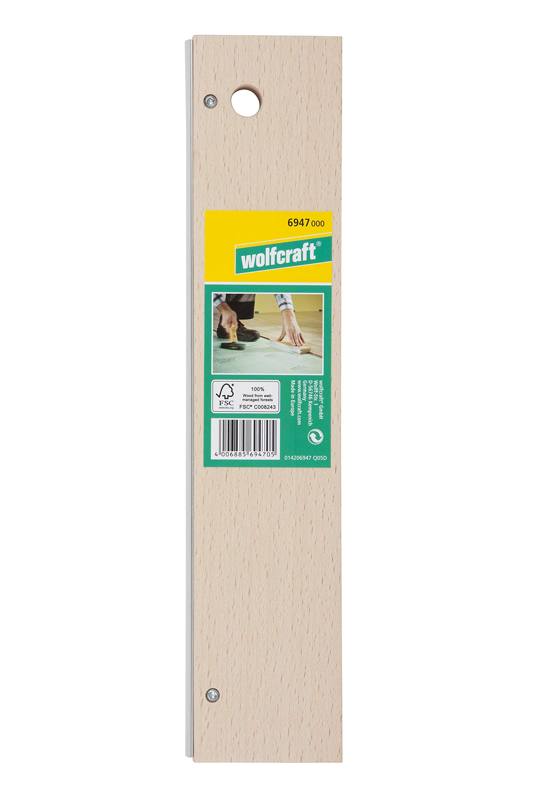 wolfcraft Taco de madera "profesional" I 6947000 I Taco de madera para trabajo continuo