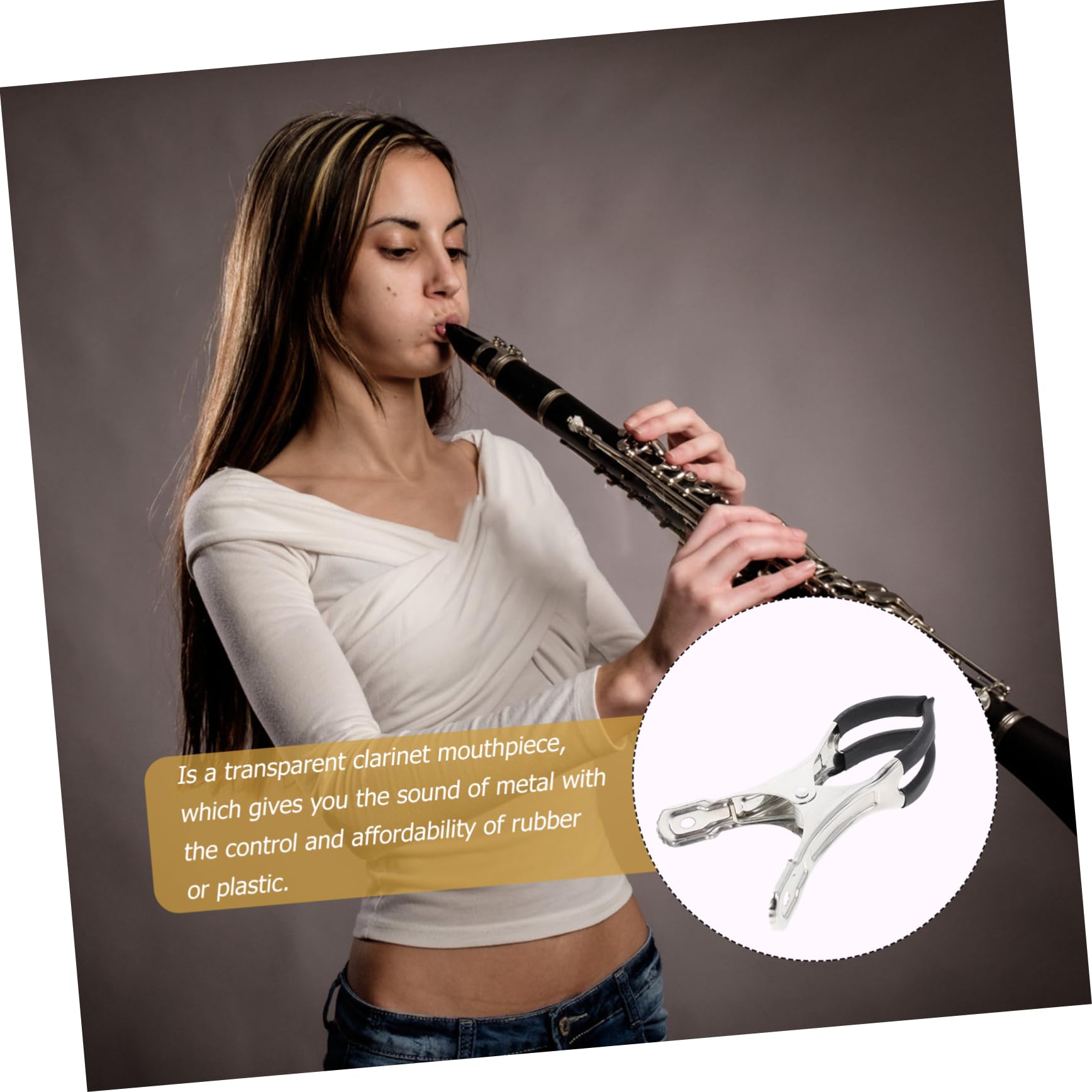 CIMAXIC Mouthpiece Bolwtorch Kit Black ABS 2.5 Reed Strength Metal Sound No Chips