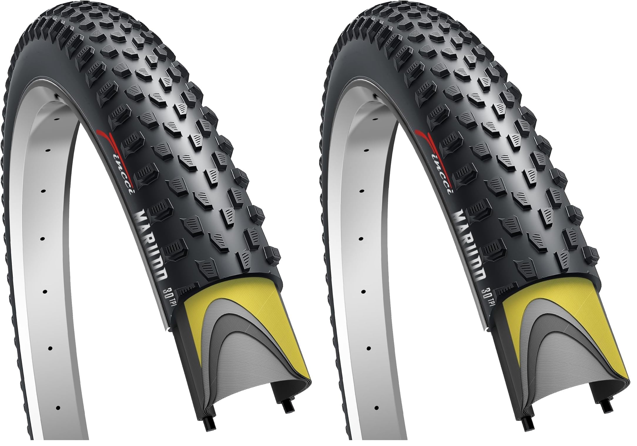 Fincci Fahrrad Reifen 29 x 2.10 Zoll 52-622 Faltbar Gravel Fahrradreifen Marudo mit 1 mm Pannenschutz für Mountainbike MTB Hybrid mit 29x2.10 Fahrradmantel
