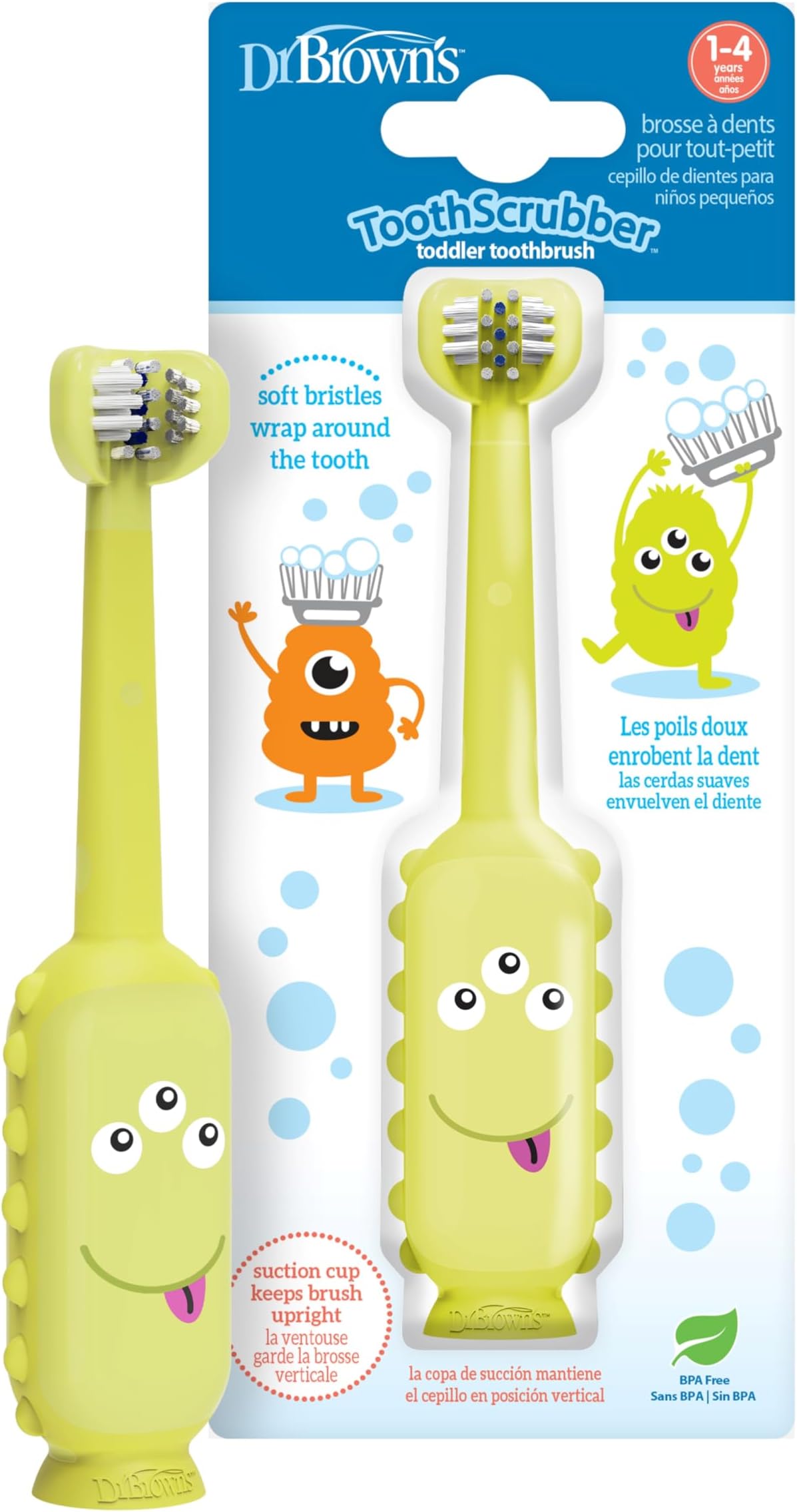 Dr Brown’s ToothScrubber™ Toddler Monster Green