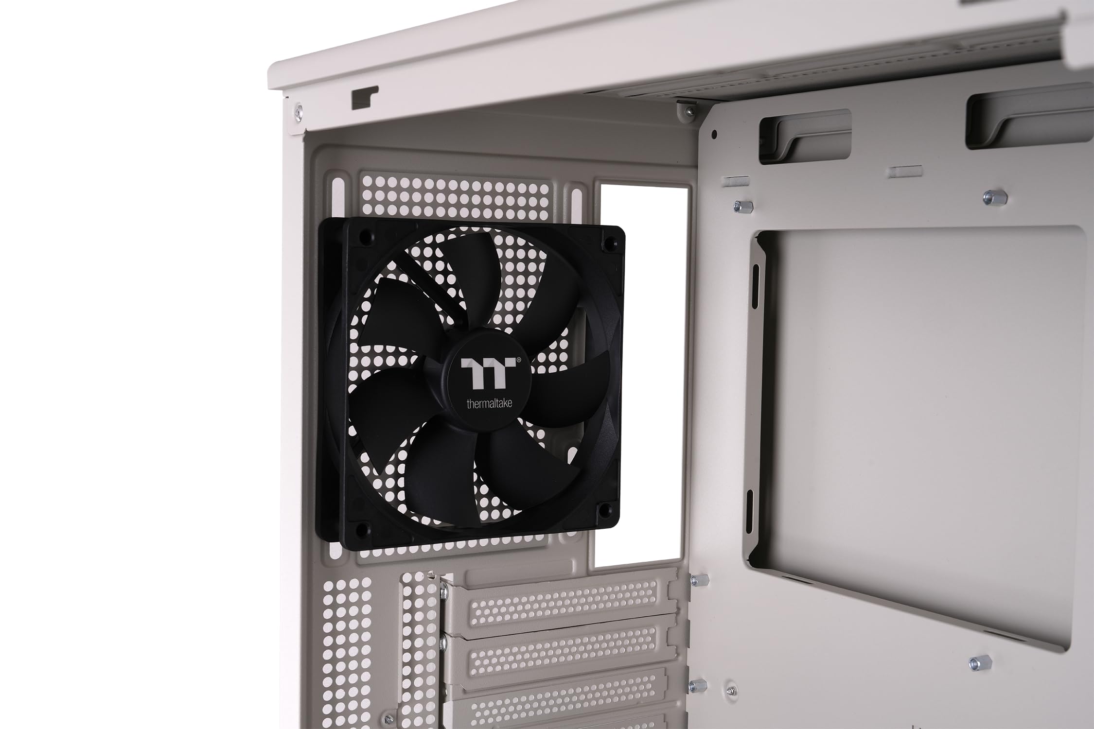 Thermaltake Retro 260 | Caja Micro ATX Diseño Retro | 2 Ventiladores de 120 mm Preinstalados | Cristal Templado Lateral | Compatible Tarjetas Gráficas de hasta 370 mm y AIO de hasta 280 mm | Beige