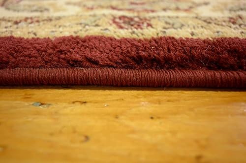 Miniatura 8 de Unique Loom - Colección Voyage - Alfombra redonda tradicional oriental, marrón, Polipropileno, RojoBronceado