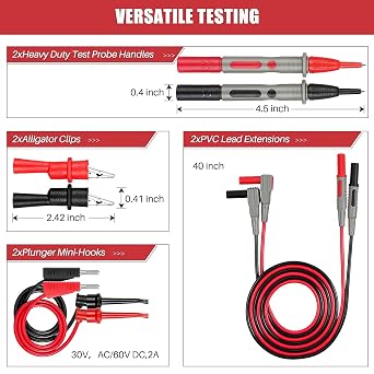 AstroAI TRMS 4000 Counts Digital Multimeter+Multimeter Test Leads Kit