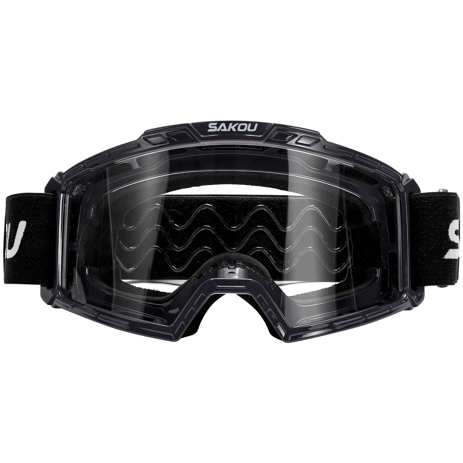 SAKOU Kinder Motorrad Motocross Cross Brille–Beschlagfrei, Stoßfest und mit 100% UV400-Schutz für Jungen und Mädchen im Alter von 3 bis 12 Jahre, ideal für Offroad, ATV und Dirtbike Einsätze