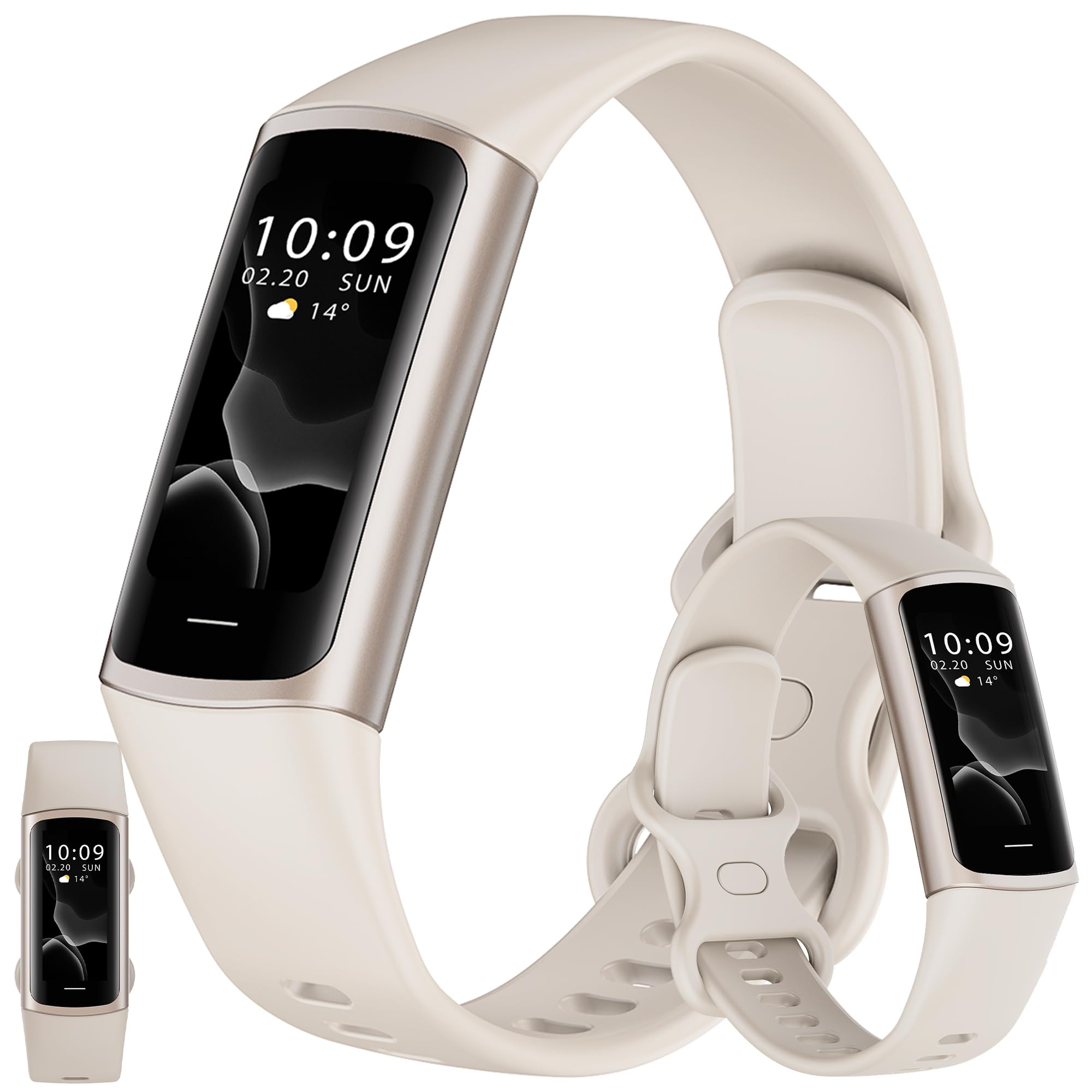 ZPIMY 1,1" AMOLED Reloj Inteligente Mujer Hombre con Whatsapp, 5ATM Impermeable Reloj Smartwatch 123 Deportivo Hombre con Monitor Sueño, Pulsómetro Android iOS (Plateado)