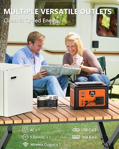 Miniatura 4 de Estación de energía portátil S1, generador de batería de campamento de 192 W, estación de energía solar, generador eléctrico con salida de CA de 100