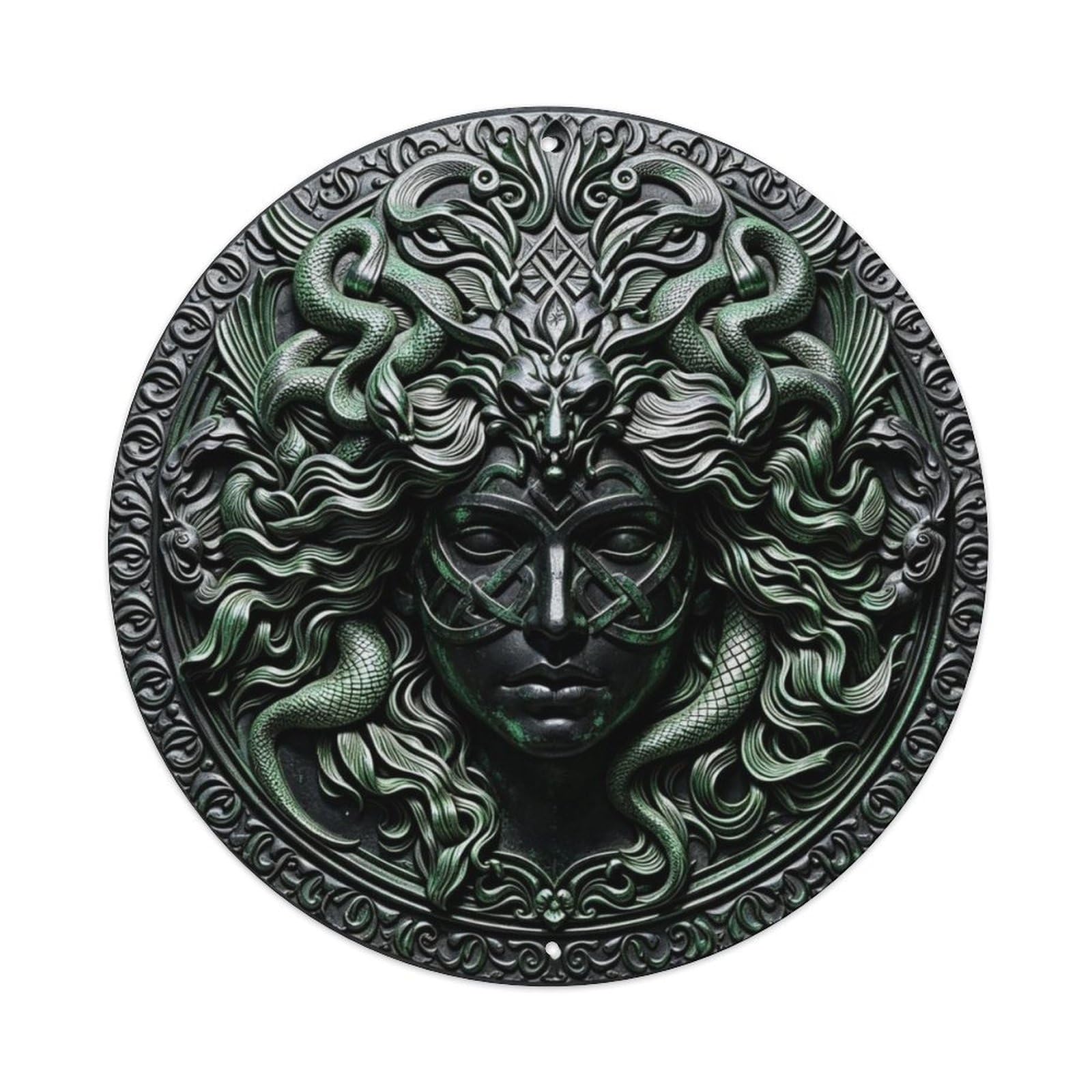 Celtic Raven Knotwork 3D Pagan Metal Tin Sign Plaque