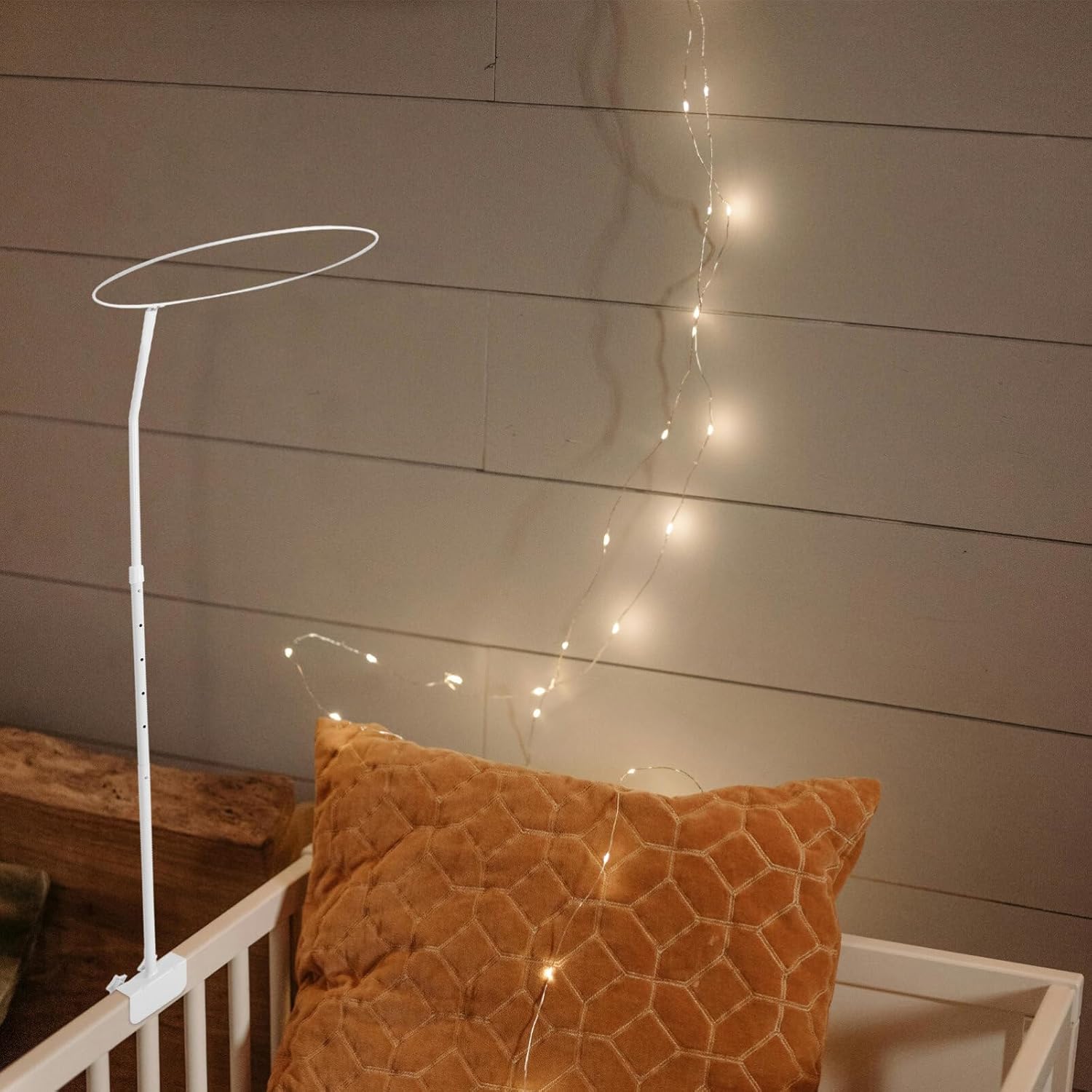 Alipis Double-Screw Net Holder for Crib/Iron Stand Bracket Sturdy and Easy to Use for Mesh Canopy Newborns