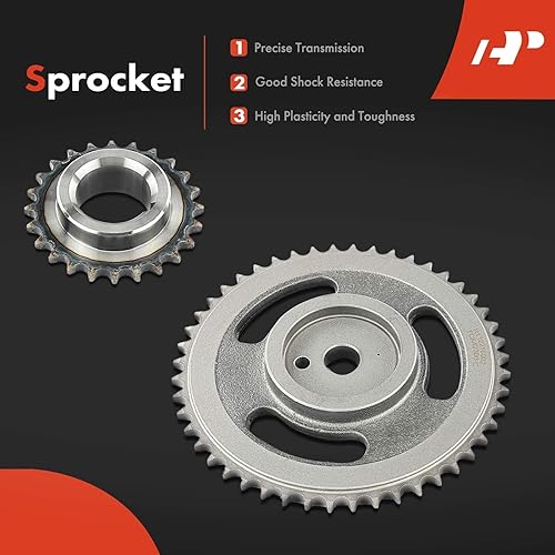 Miniatura 4 de A-Premium Kit de cadena de distribución del motor con amortiguador, tensor y piñón compatible con OHV 4Cyl 2.5L Compatible con Dodge Dakota 96-02 y