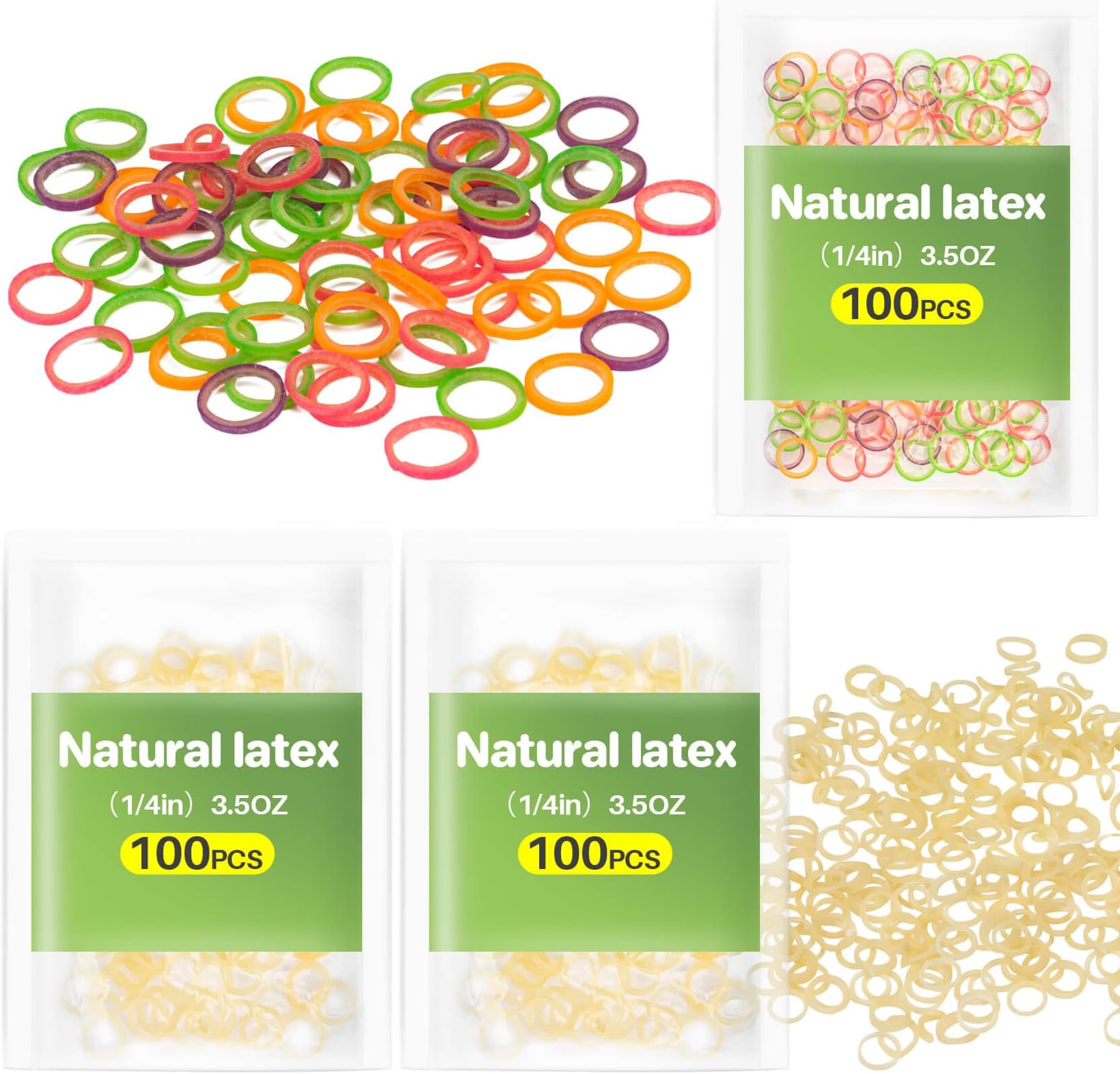 MAQIHAN 300 Orthodontic Braces Rubber Bands 1/4 Medium