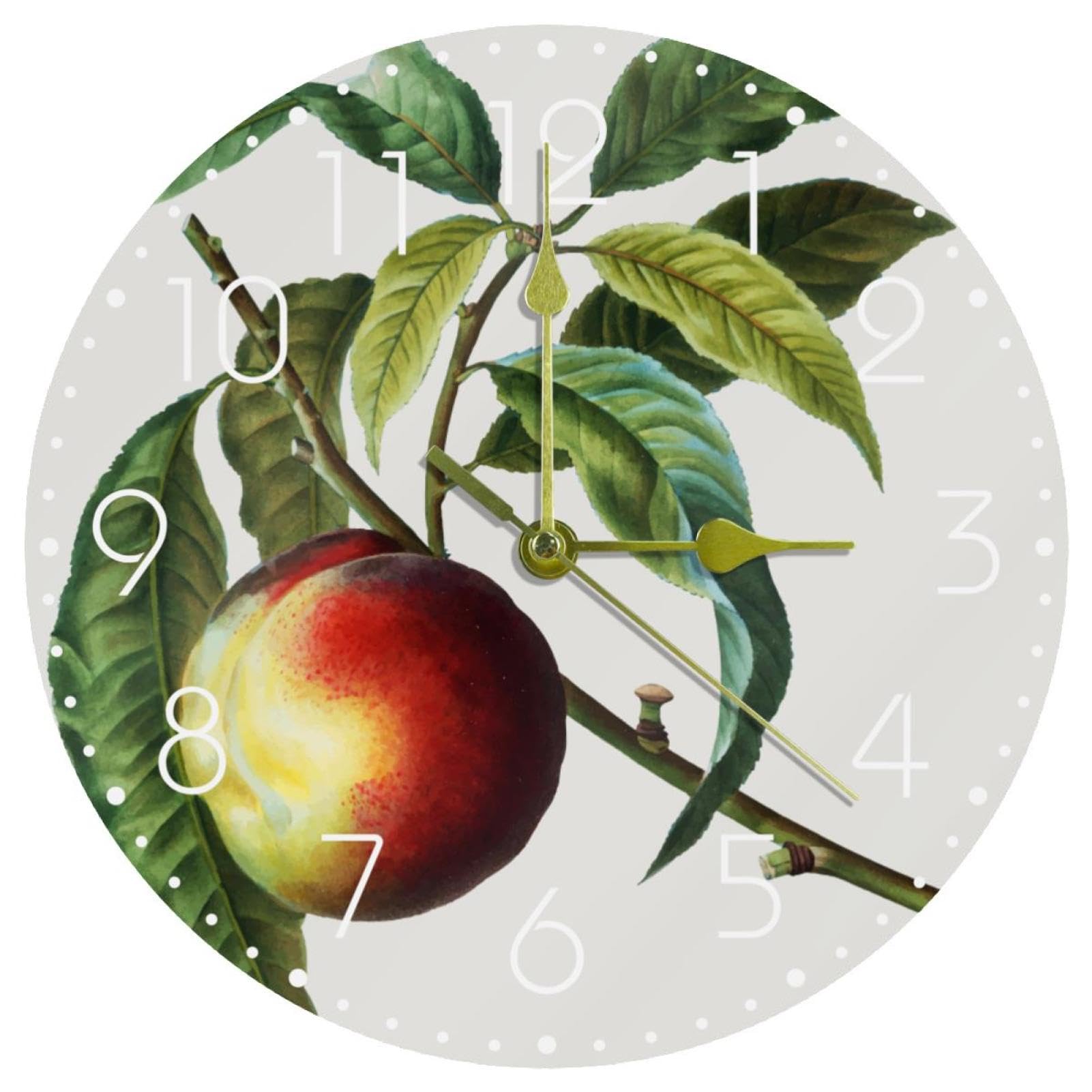 Horloge murale ronde silencieuse et sans tic-tac de 25 cm pour un sommeil paisible