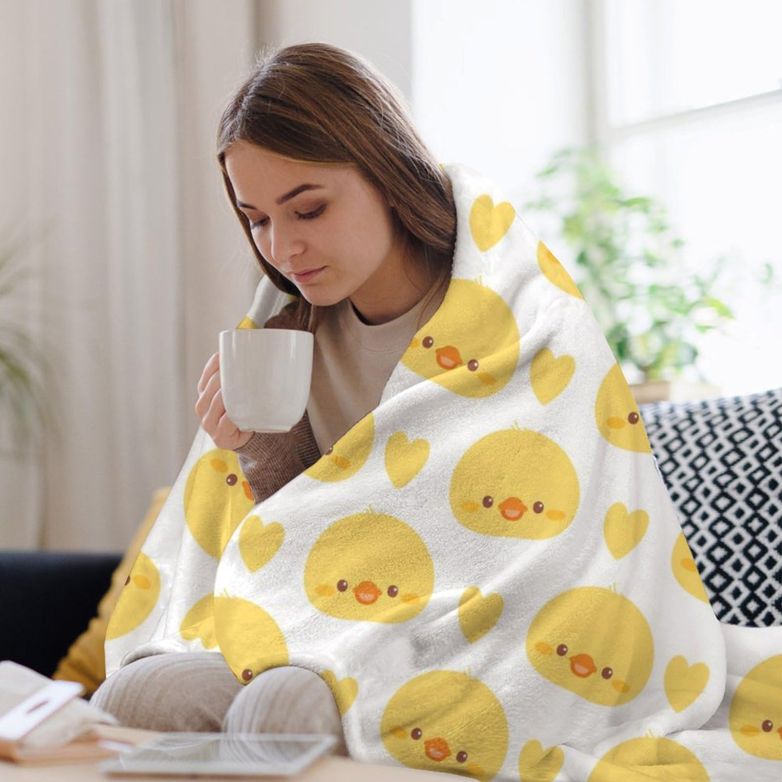Amazon｜毛布 イエロー ひよこ ヒヨコ タオルケット ブランケット