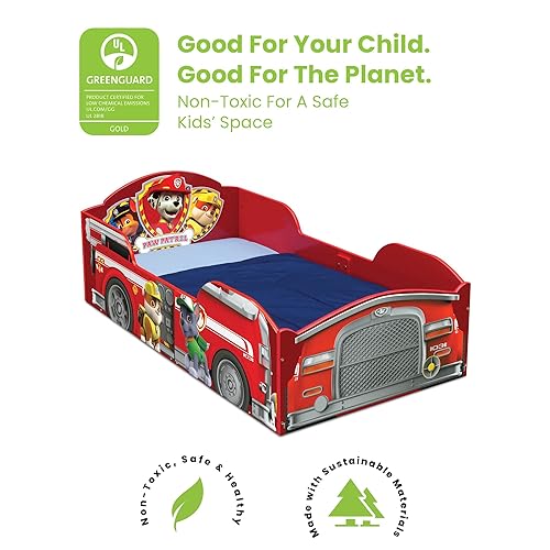 Miniatura 4 de Delta Children - Cama de madera para niños pequeños, certificado Greenguard Gold, modelo PAW Patrol de Nick Jr