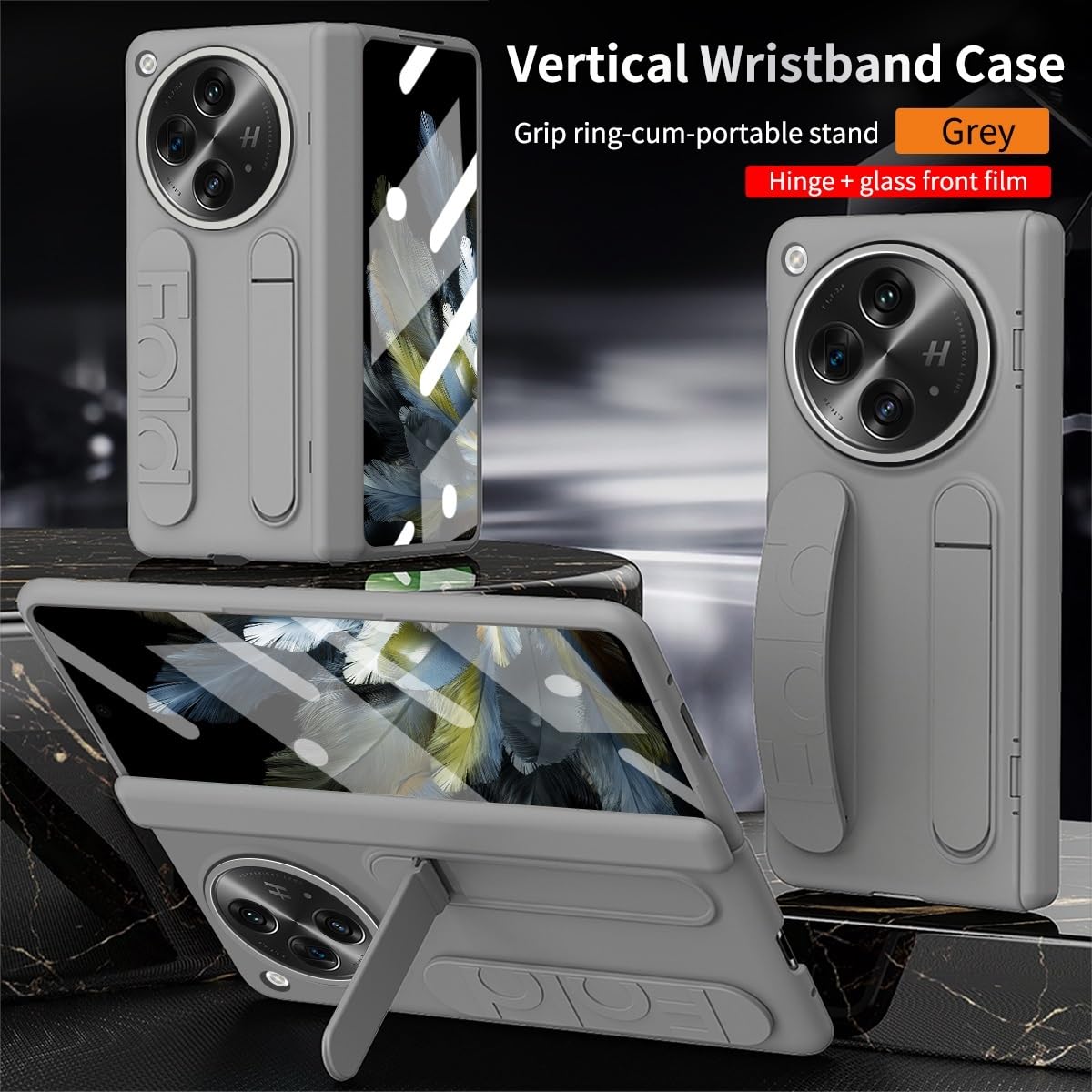MUDASANQI - Funda Compatible Con Oneplus Open Case S Pen Phone [Protección De Bisagra] [Protector De Visualización] Funda De Teléfono Rígida A Prueba De Golpes De Grado Militar Con Ranura Para
