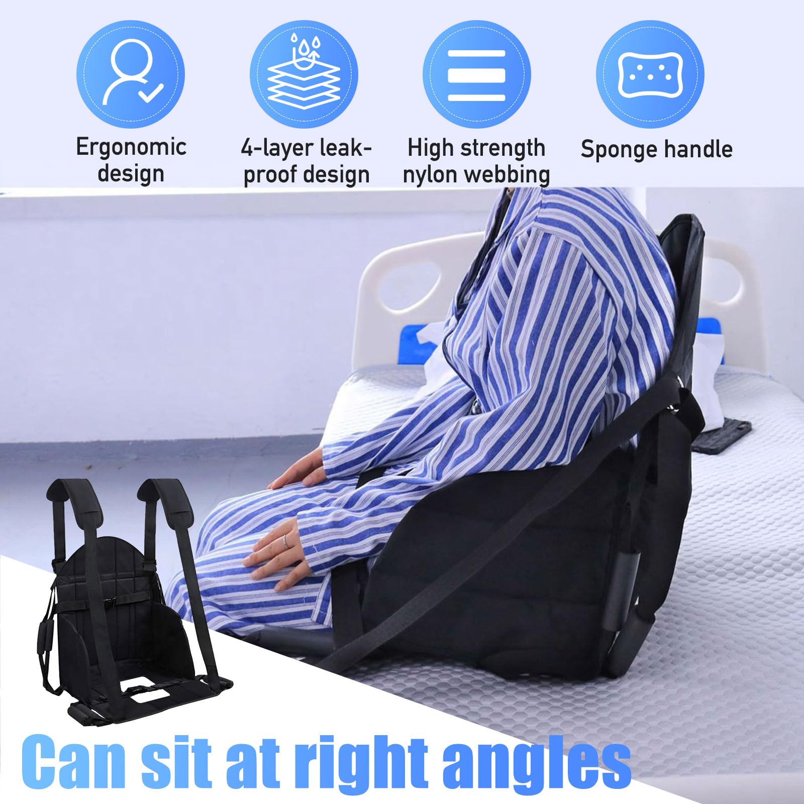Mobility Transfergurt Transferhilfen für Bett Rollstuhl, Hebehilfe Hebeschlinge Hilfsmittel für Senioren, Ganzer Körper Schultergurt Transfer Aid Moving Belt Stehhilfe