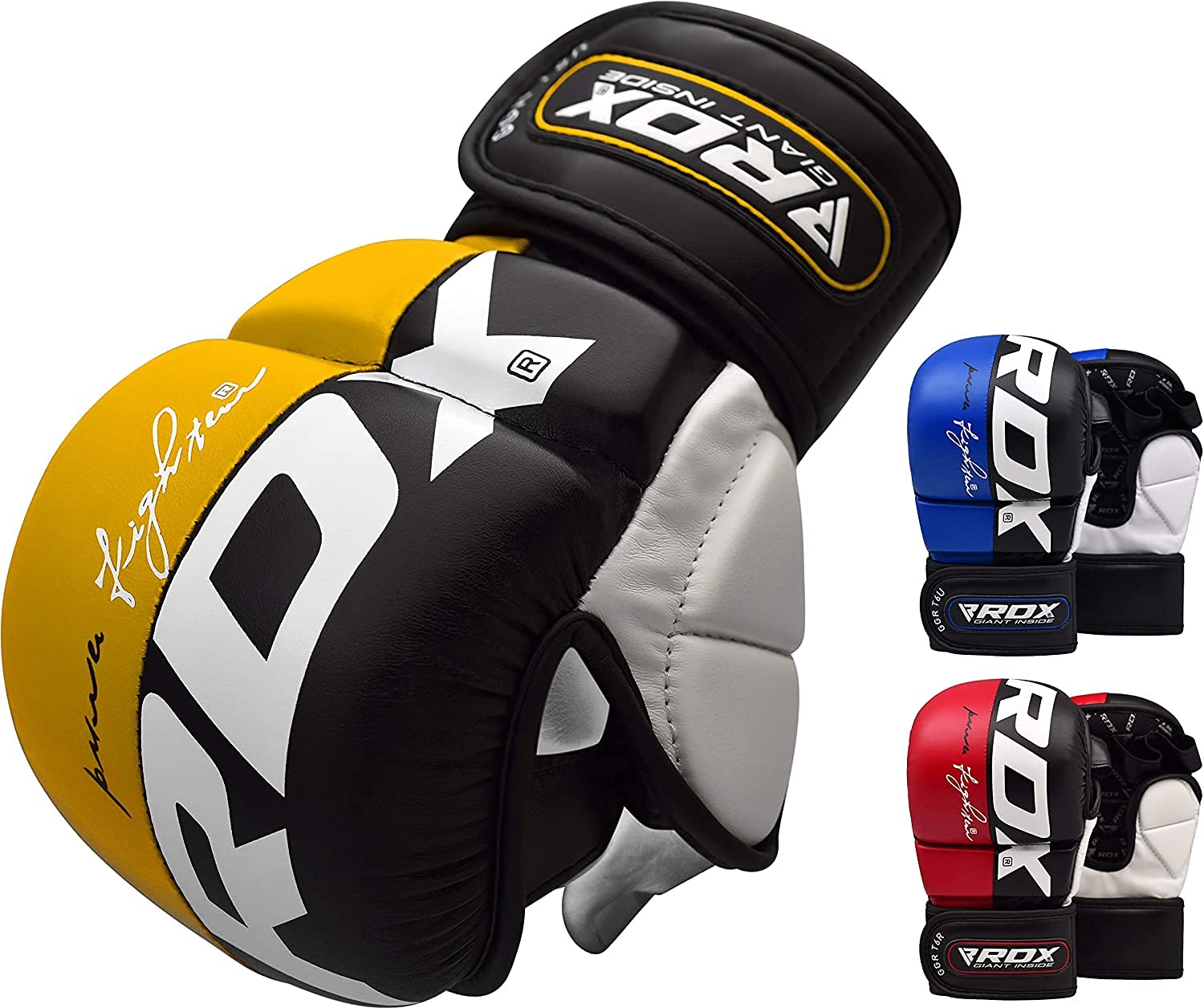 Buy RDX MMA Gloves Hybrid, Pro Sparring Grappling Training, SMMAF