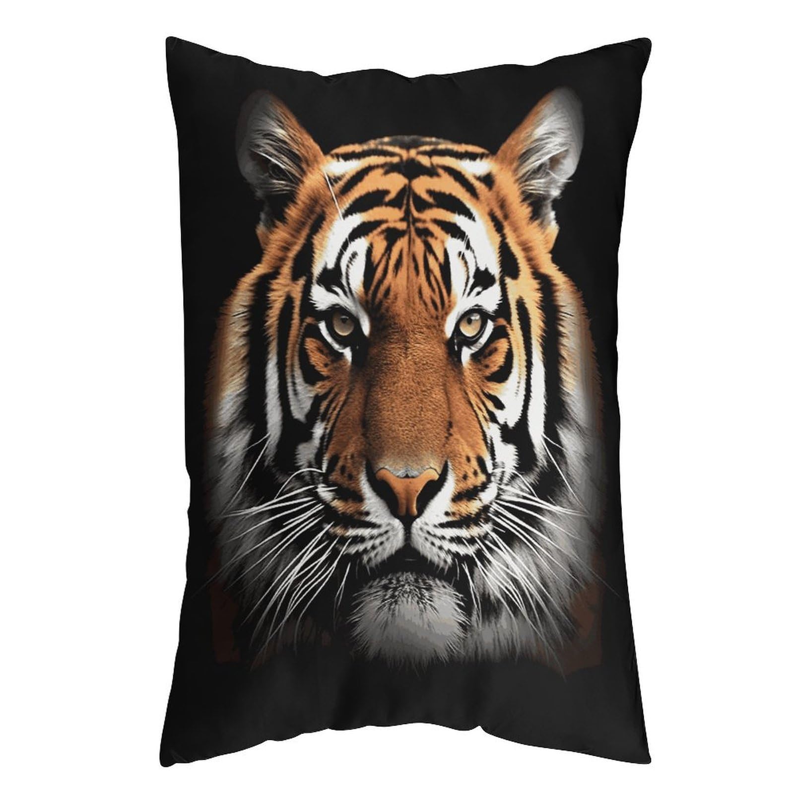 LDGSUPH Tiger Face Pillow Cases Soft Pillowcase with Invisible Zipper Wrinkle Resistant Pillow Covers Breathable Removable Pillow Protector for Bed Sofa Car 16 "x24