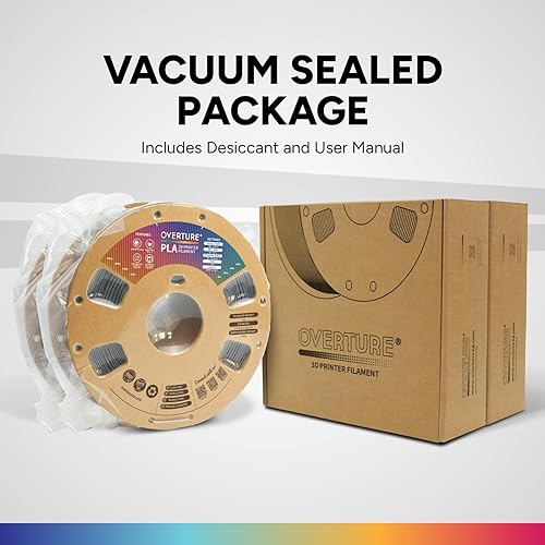 Vista 162 de Overture - Filamento PLA de impresión 3D para la mayoría de FDM en 1.75 milímetros, en bobina de 1 kilogramo de 200 x 200 milímetros y de precisión