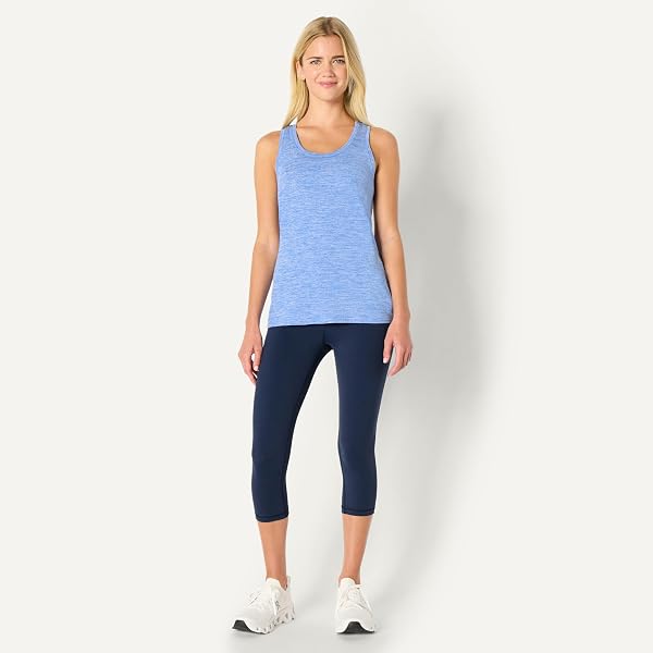 Amazon Essentials Top Deportivo Elástico de Entrenamiento, Secado Rápido y Espalda Nadadora (Tallas Grandes) Mujer, Paquetes Múltiples - 3