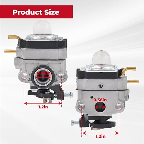 Miniatura 3 de 753-05908 Kit de carburador para Troy-Bilt TB4SC Yard Man YM45SC Compatible con HB425 BV428 Craftsman 4 ciclos 25cc soplador de gas de mano Carb