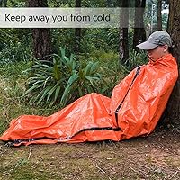 Vista 2 de Saco de dormir, saco de dormir reutilizable para exteriores, compacto y práctico para viajes de exploración salvaje, Naranja
