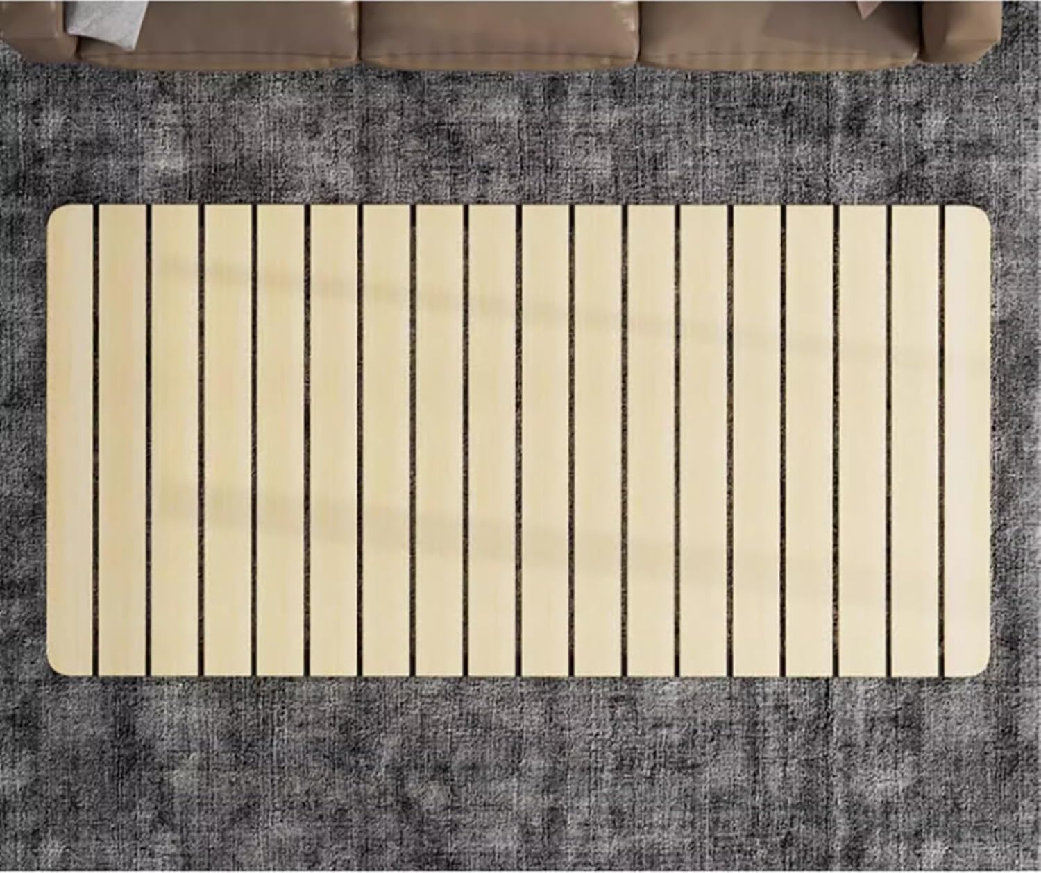 Foldable Wooden Bed Frame with Roll Slats, Twin/Double Size Mattress Support, 74.8" Length, Durable & Portable Slats for 120x200cm Beds