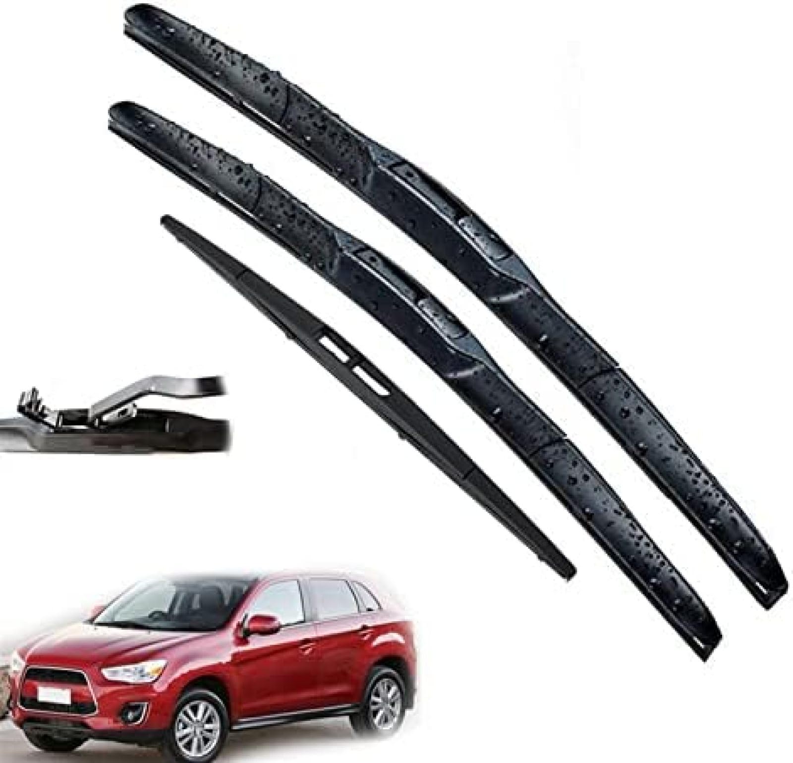 Juego de escobillas limpiaparabrisas Delanteras y traseras de 24 ", 21" y 10 ", para Mitsubishi ASX, para Outlander Sport RVR MK3 2010 2011 2012 2013 2014 2015 2016 2017 2018 2019