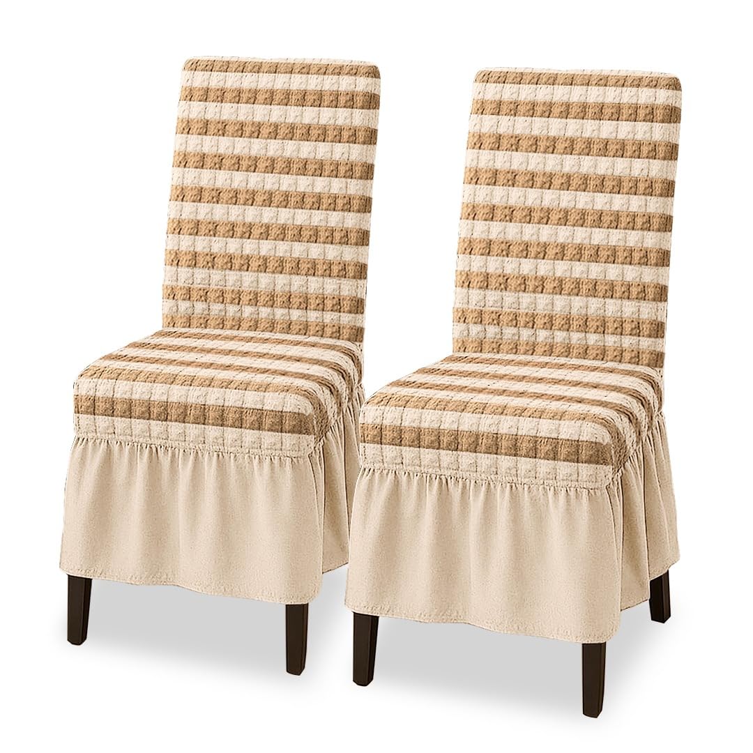 TONY STARK Frill Chair Covers - Elegant Dining Room Style -18 TONY STARK Frill Chair Covers - Elegant Dining Room Style -18