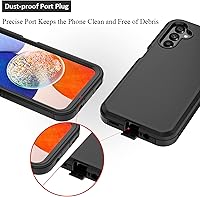 Vista 3 de Funda compatible con Samsung Galaxy A14 5G, con clip para cinturón, resistente, a prueba de golpes, protección de cuerpo completo, con función atril