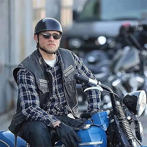 Miniatura 2 de Medio casco para motocicleta, aprobado por el Departamento de Transporte por el Departamento de Transporte para adultos, para hombres y mujeres,