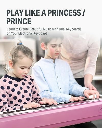 Miniatura 5 de Donner Piano de teclado de 61 teclas, kit de teclado eléctrico con 249 voces, 249 ritmos, incluye soporte para piano, taburete, micrófono, regalo