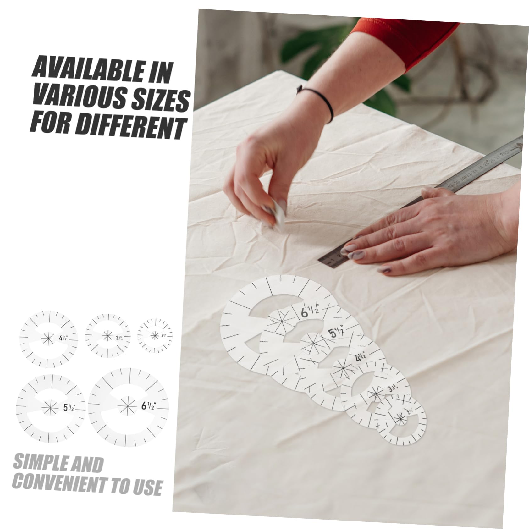 Housoutil 3 Sätze Patchwork -herrschervorlage Quiltlineal Patchwork-lineal Zum Selbermachen Strapazierfähiges Quiltlineal Nähzubehör Näherabende Lineale Nähen Acryl Transparent 5 Stück * 3